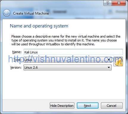 virtual machine kali linux