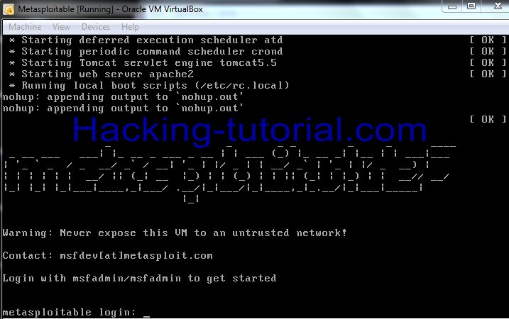 metasploitable 2 virtualbox download