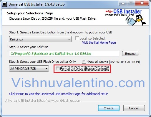 Create Bootable USB Kali Linux