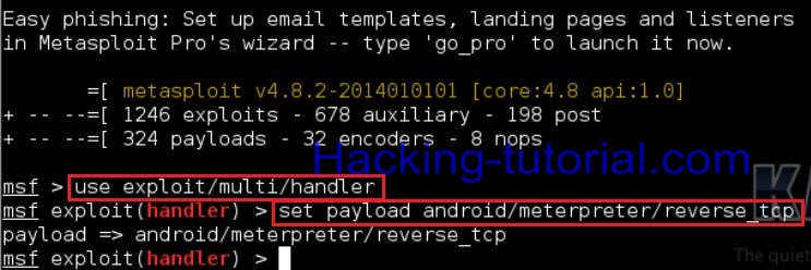 Hacking Android Smartphone Tutorial using Metasploit