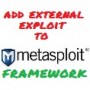 How to Add External Exploit to Metasploit Framework (.rb extension)